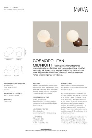 Capa Cosmopolitan Midnight Table Lamp PS
