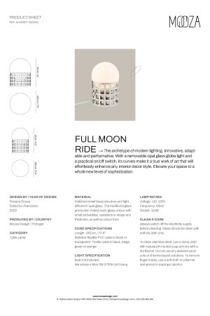 Capa Full Moon Ride Table Lamp PS